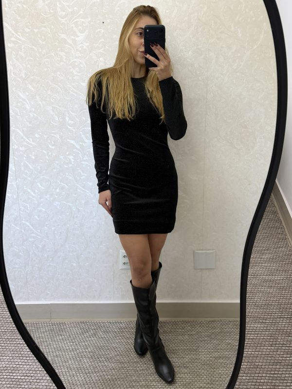 VESTIDO VELUDO TEXTURIZADO